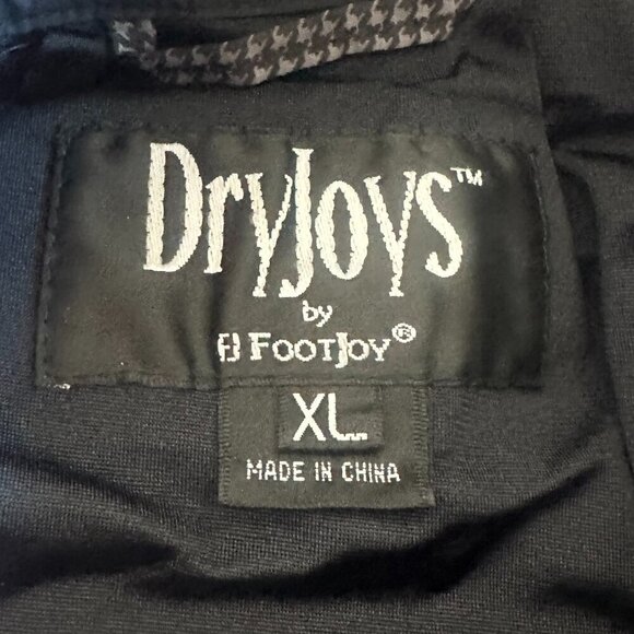 DryJoys by FootJoy Grey Black Houndstooth Windbreaker Jacket Size XL Men's - Picture 12 of 13